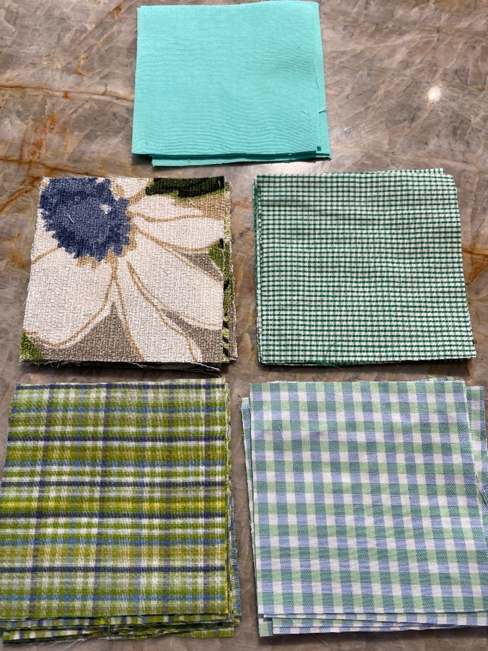 4" Inch Quilt Squares 47 Count Repurposed Fabric